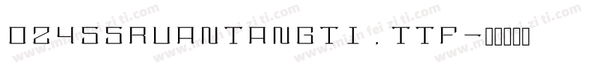024 SSRuanTangTi.ttf字体转换